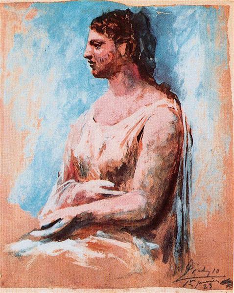 Pablo Picasso Classical Paintings Female Portrait Seated Woman